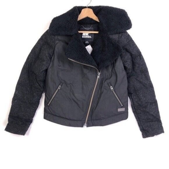 Sorel Tivoli Moto Down Puffer Jacket XXS - Picture 1 of 11
